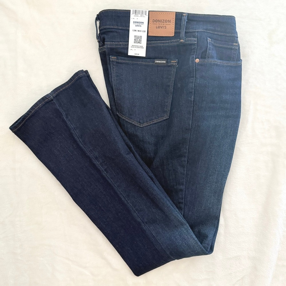 Denizen from Levis Mid-Rise Bootcut Jeans Womens 12M W31 L32 Dark Wash NWT